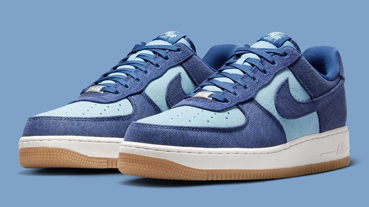 Nike Air Force 1 Low Denim chega com visual jeans e solado gum