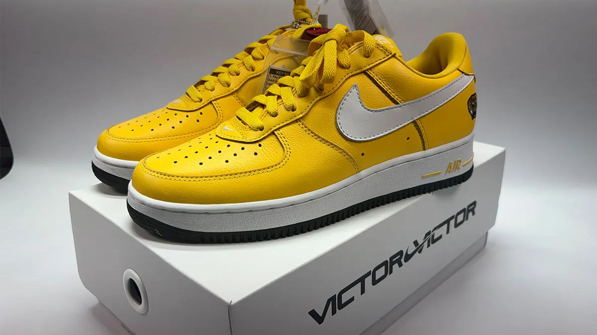 Victor Victor x Nike Air Force 1 Low amarelo é destaque nos pés de Wembanyama em NY