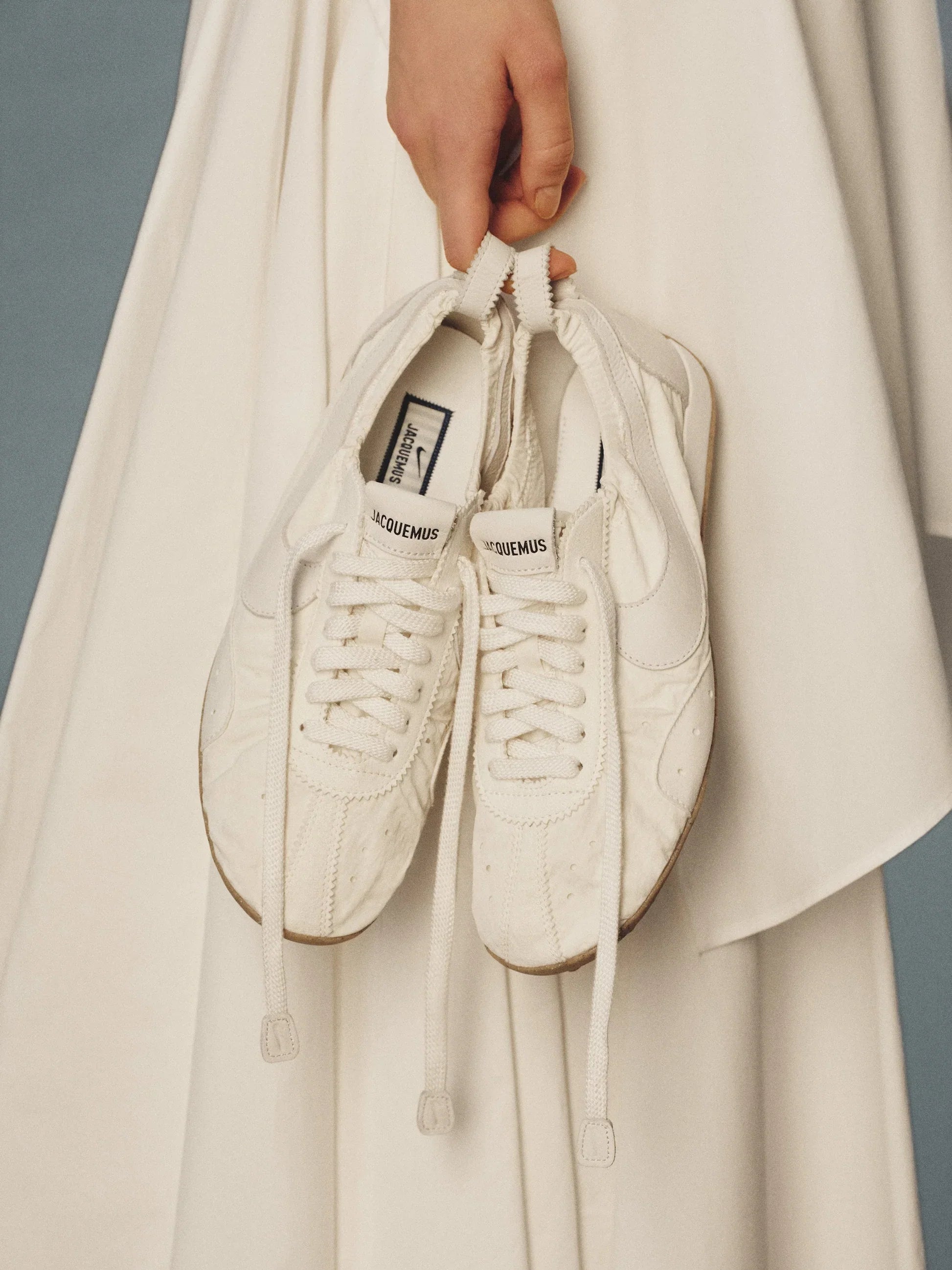 Tênis Nike Moon Shoe SP Jacquemus Off White detalhe do material