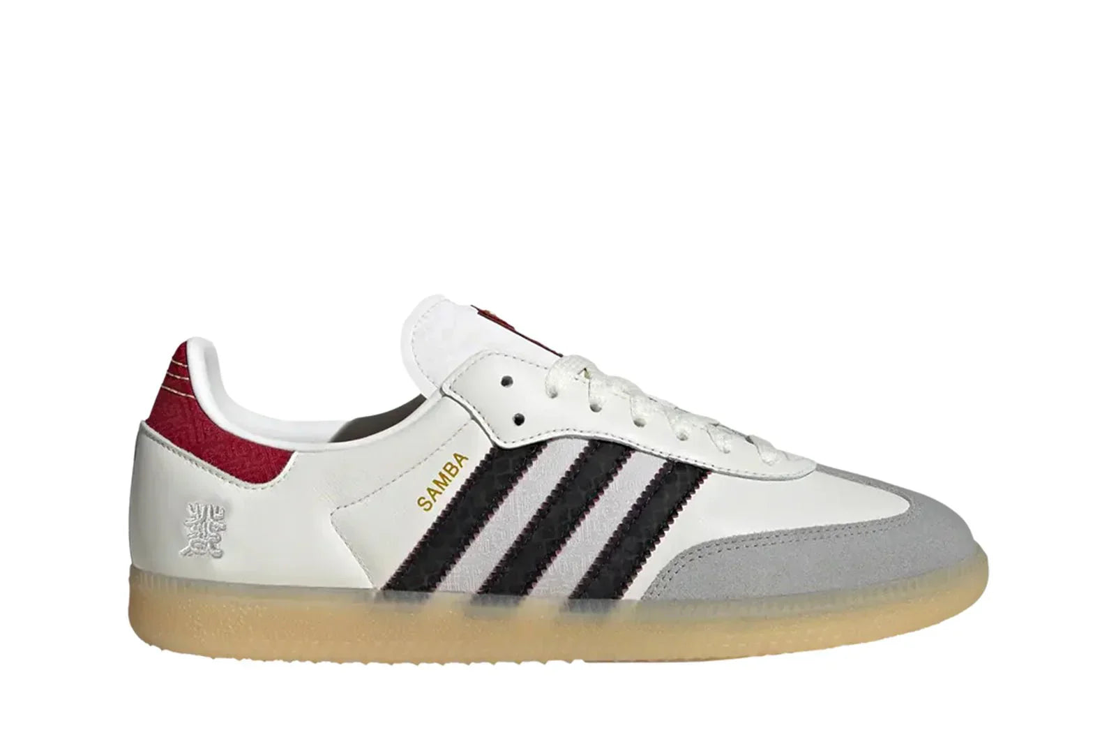 Tênis Adidas Samba Og Year the Snake 2025 Branco vista lateral
