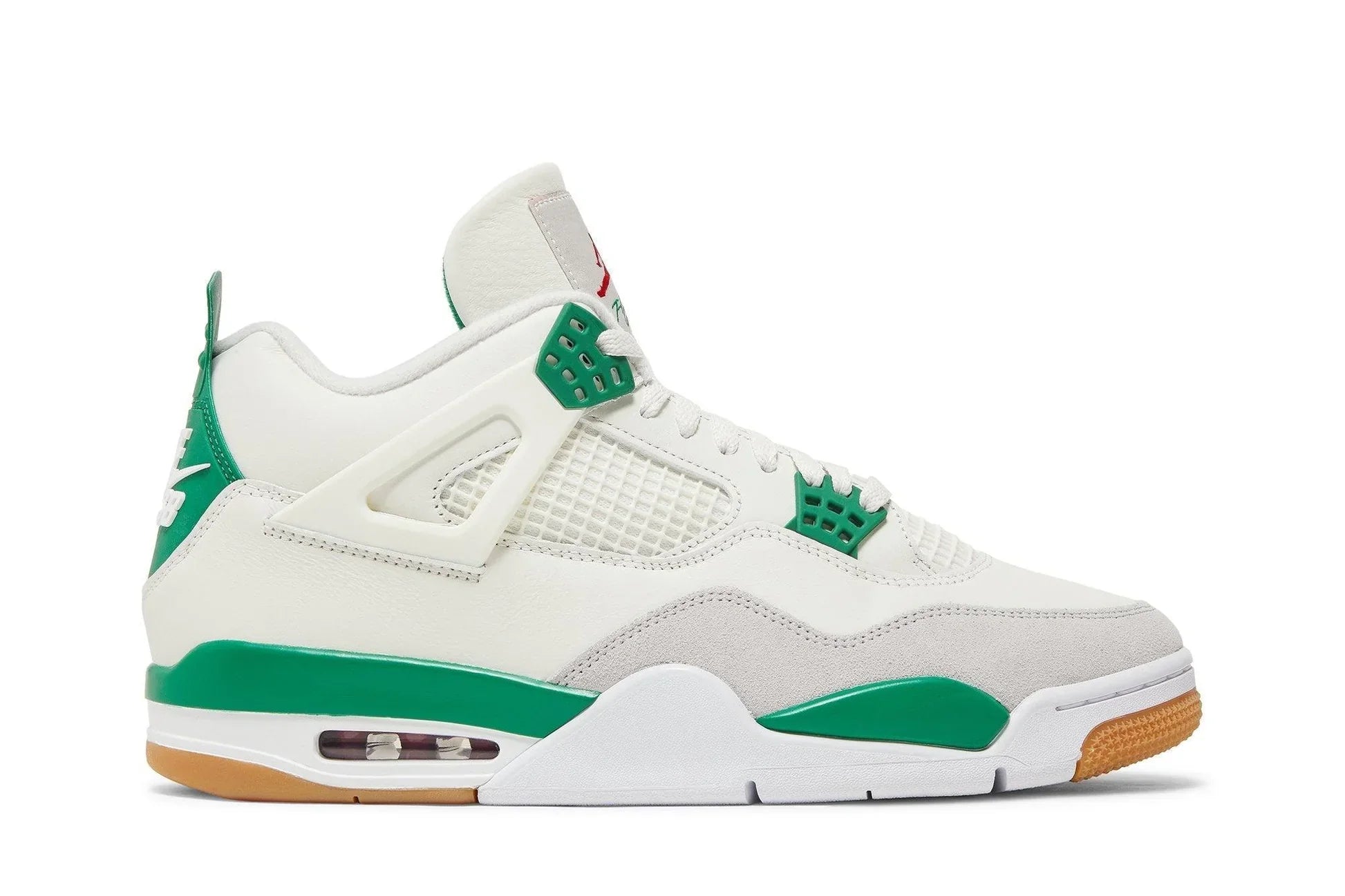 Tênis Nike SB x Air Jordan 4 Retro Pine Green Verde vista lateral