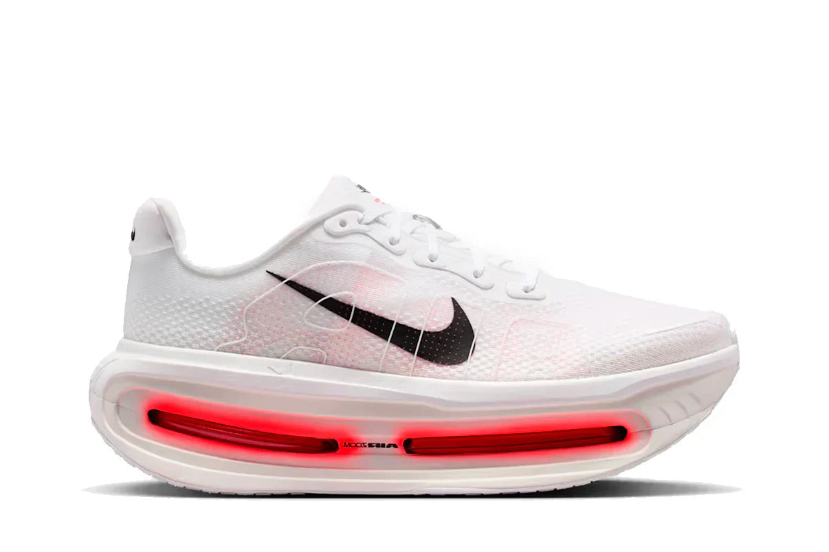 Tênis Nike Vomero Premium White Bright Crimson Branco vista lateral