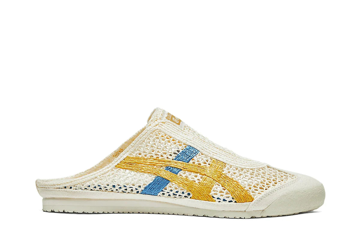 Tênis Onitsuka Tiger Mexico 66 Sabot Cream Mustard Bege vista lateral