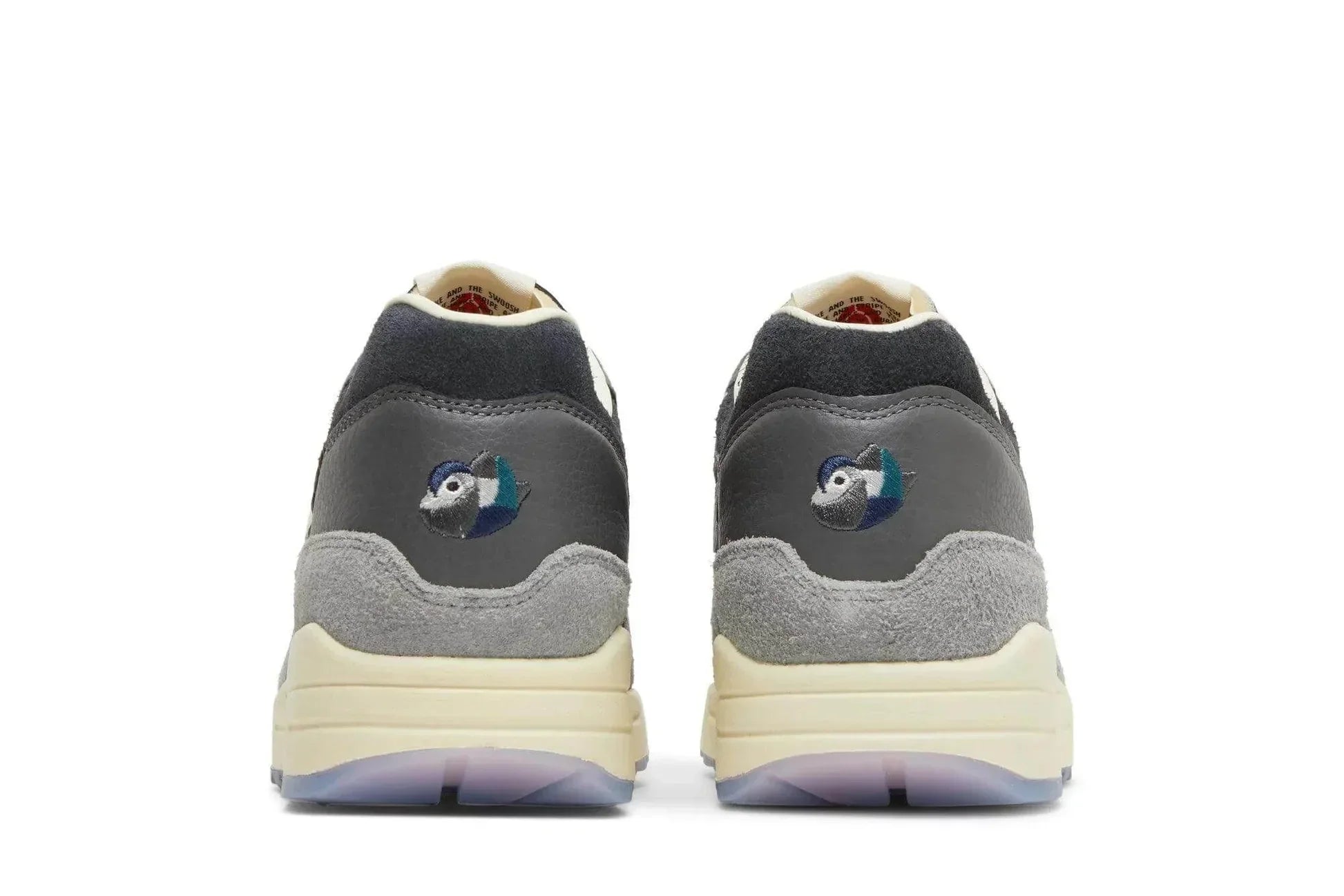 Tênis Kasina x Nike Air Max 1 Won-Ang Grey detalhe do material