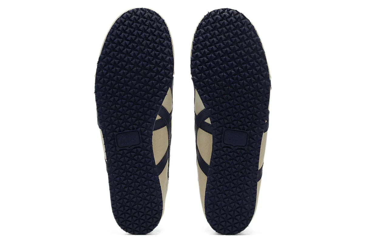 Tênis Onitsuka Tiger Mexico 66 Paraty Natural Navy Bege detalhe interno