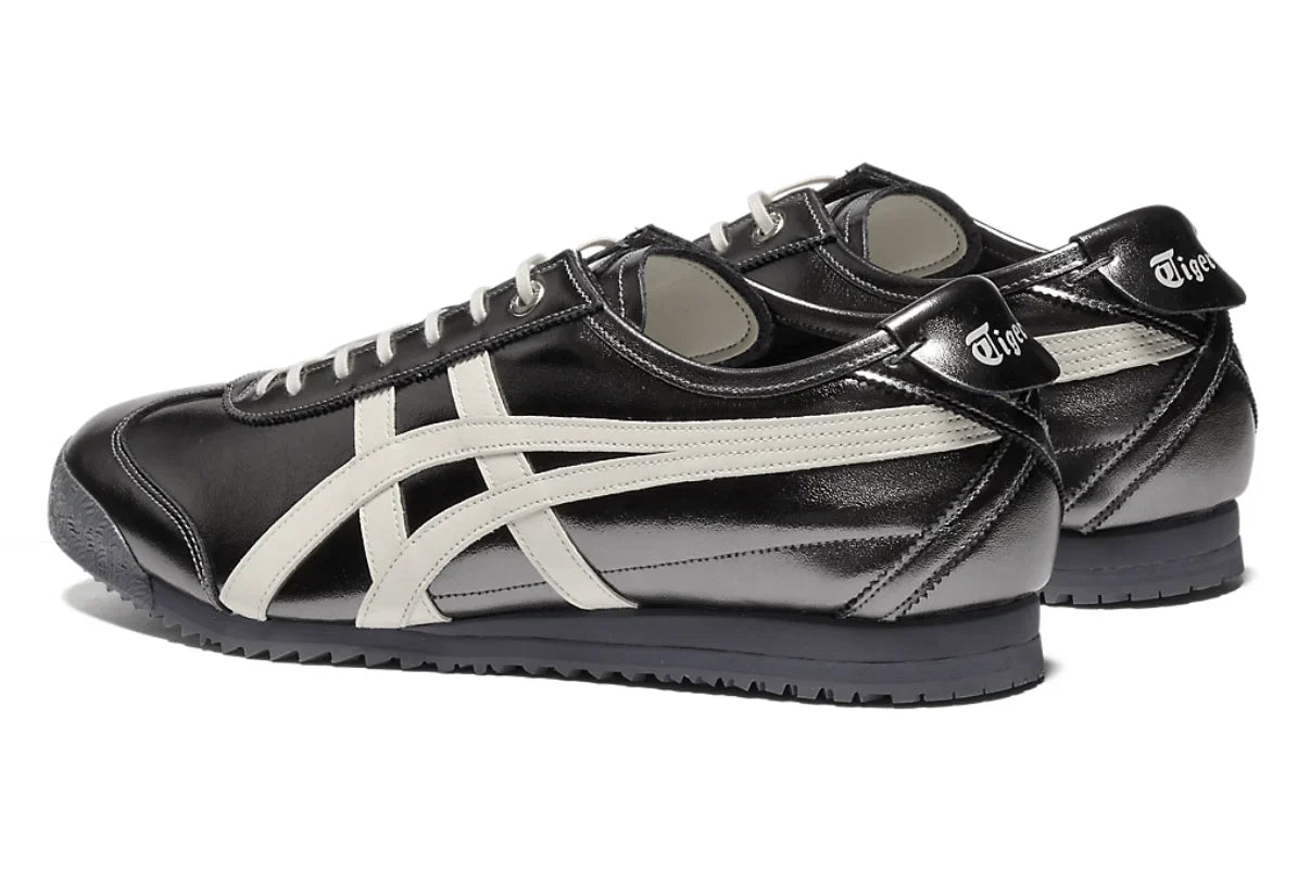 Tênis Onitsuka Tiger Mexico 66 SD Metallic Series Metropolis Cream Cinza vista traseira