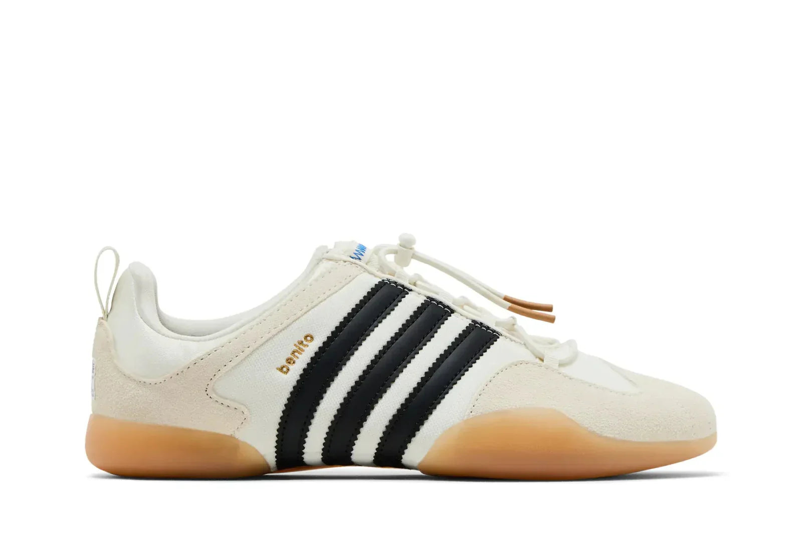 Tênis Adidas Ballerina Bad Bunny Off White Black Gum Branco vista superior