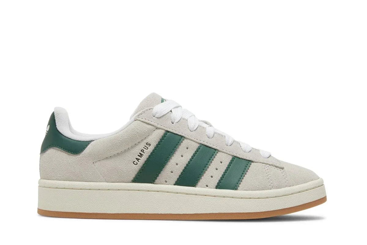 Tênis Adidas Campus 00s Dark Green Off White Gum Bege vista lateral