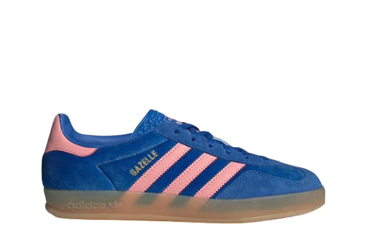 Tênis Adidas Gazelle Indoor Blue Semi Pink Velvet Azul vista superior