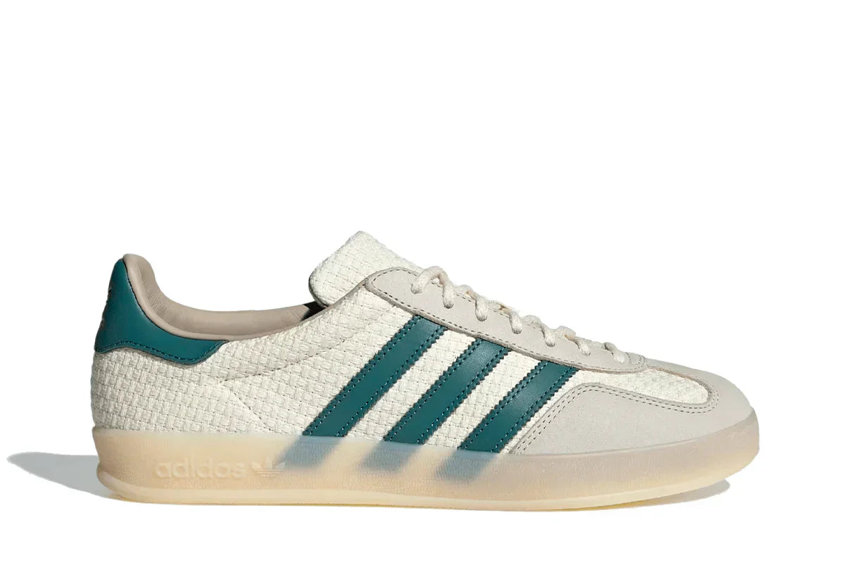 Tênis Adidas Gazelle Indoor Cream White Preloved Teal Branco vista superior