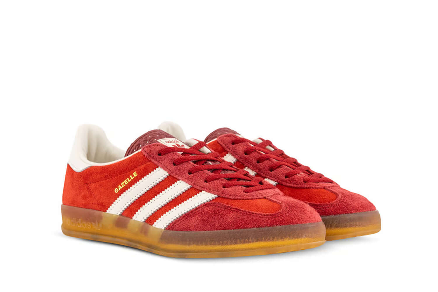 Tênis Adidas Gazelle Indoor Active Maroon Vermelho detalhe do solado