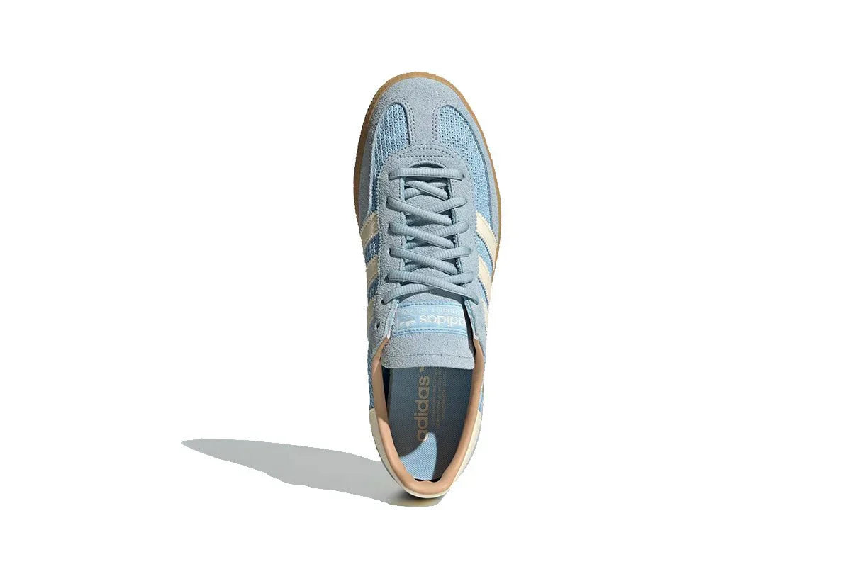 Tênis Adidas Handball Spezial Clear Sky White Warm Sandstone Azul detalhe do solado
