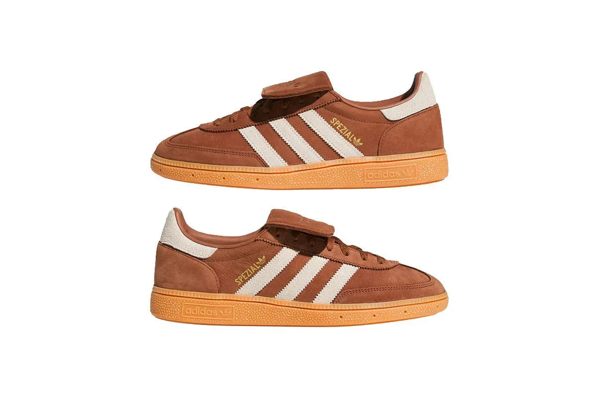 Tênis Adidas Handball Spezial LT Preloved Brown Cream White Marrom detalhe do solado
