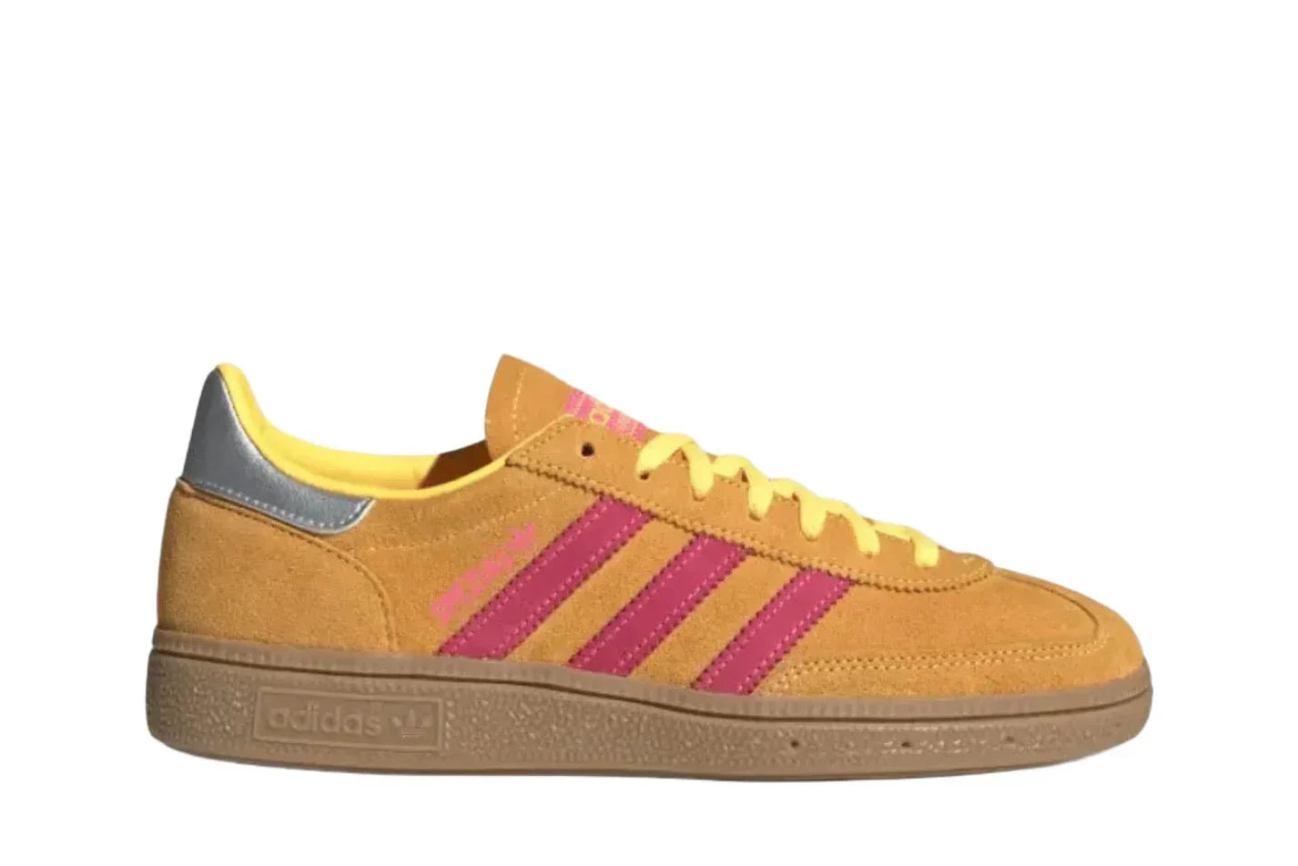 Tênis Adidas Handball Spezial Spark Lucid Pink Amarelo vista superior