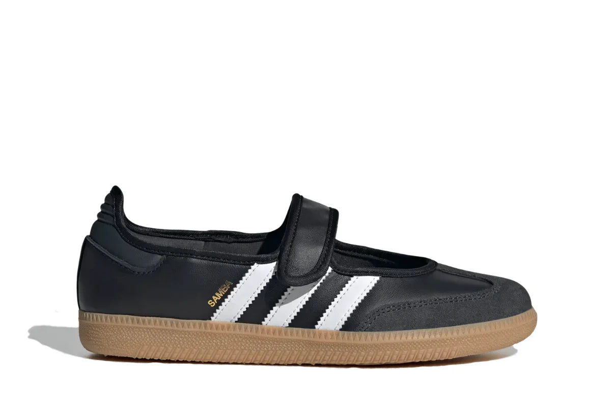 Tênis Adidas Samba Jane Black White Gum Preto vista lateral