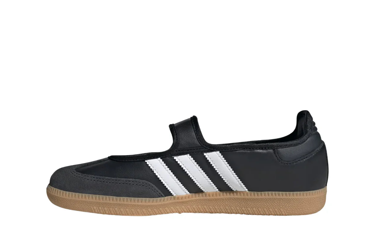 Tênis Adidas Samba Jane Black White Gum Preto detalhe lateral