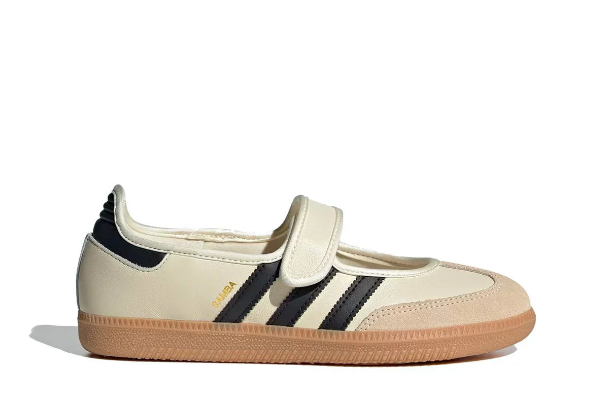 Tênis Adidas Samba Jane Cream Black Gum Bege vista superior