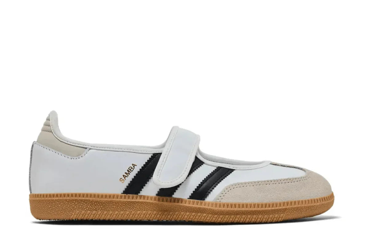 Tênis Adidas Samba Jane White Black Branco vista superior
