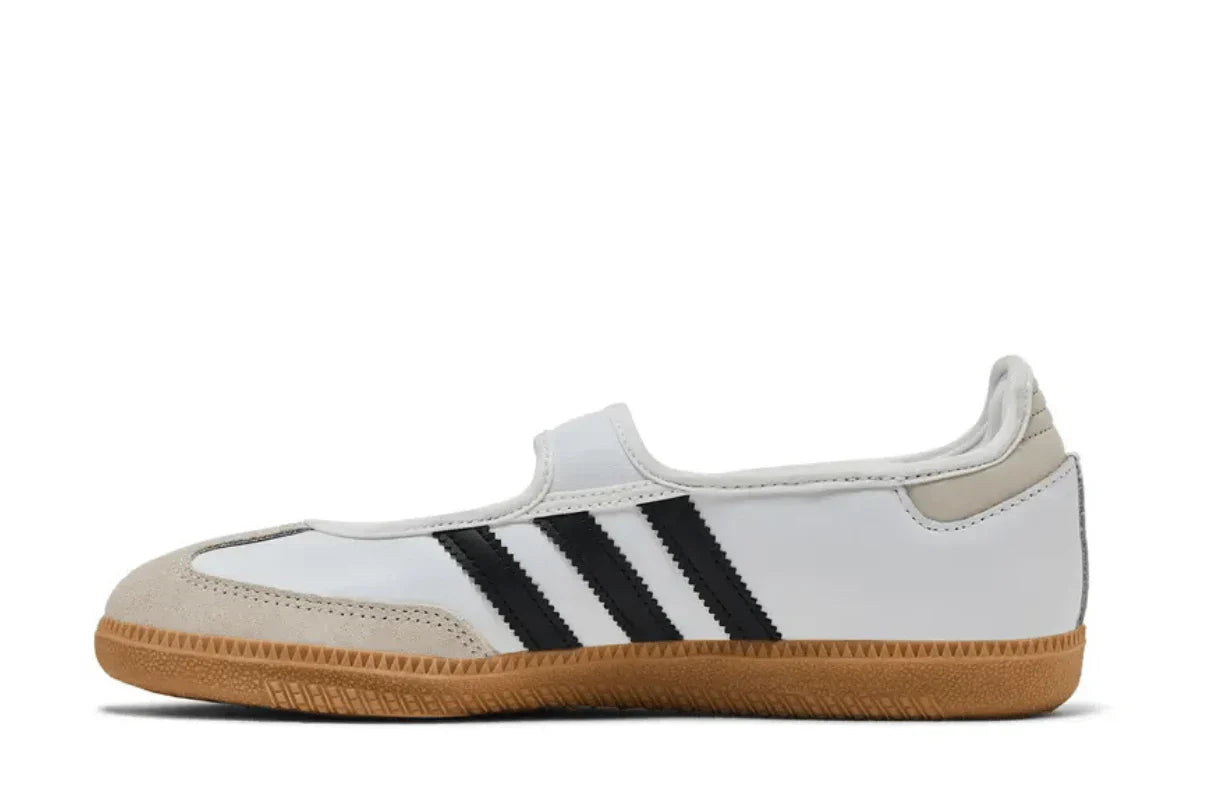 Tênis Adidas Samba Jane White Black Branco detalhe lateral