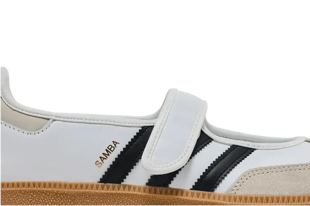 Tênis Adidas Samba Jane White Black Branco detalhe interno