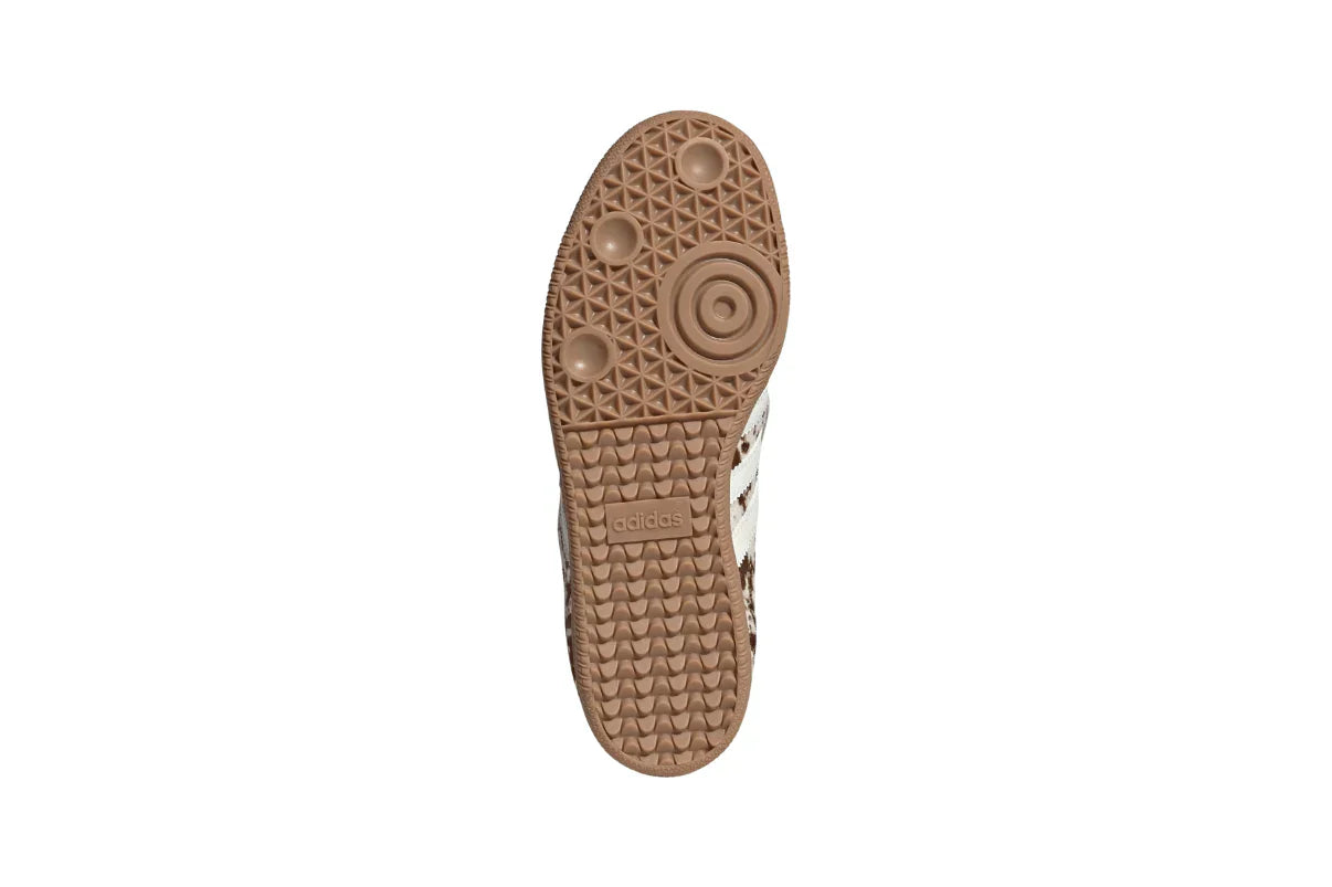 Tênis Adidas Samba LT Cow Print Brown White Marrom vista traseira
