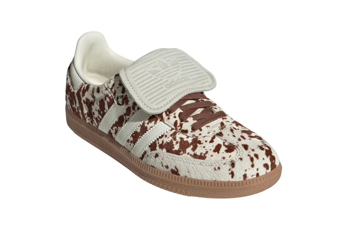 Tênis Adidas Samba LT Cow Print Brown White Marrom vista superior