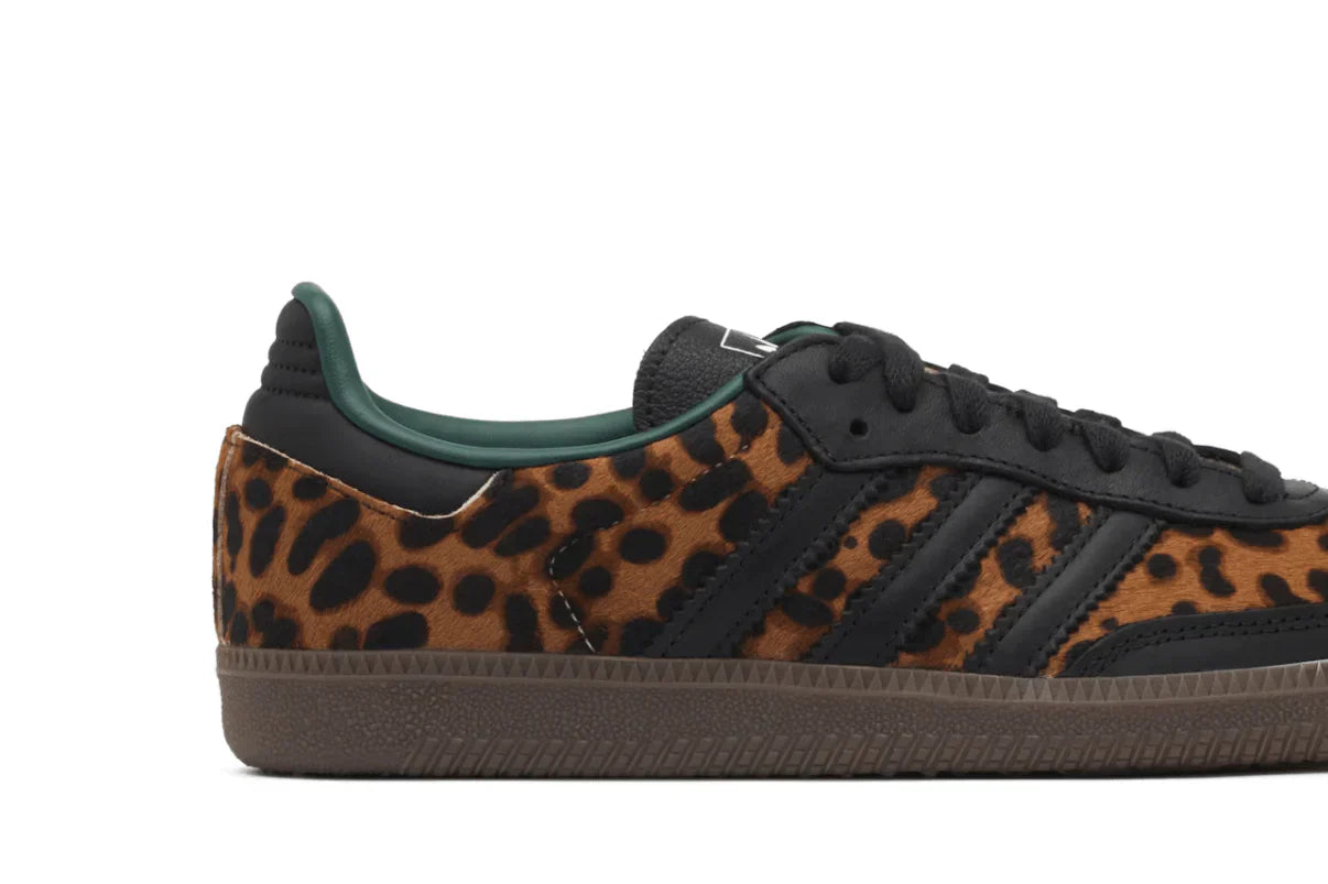 Tênis Adidas Samba Og Collegiate Green Leopard Marrom vista traseira