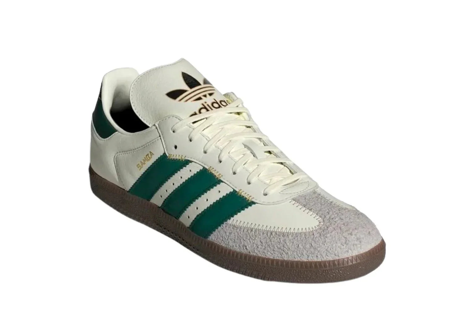 Tênis Adidas Samba OG Ivory Collegiate Green Branco vista superior
