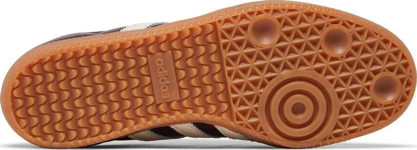 Tênis Adidas Samba Og Maroon Cream White Bordô detalhe do material