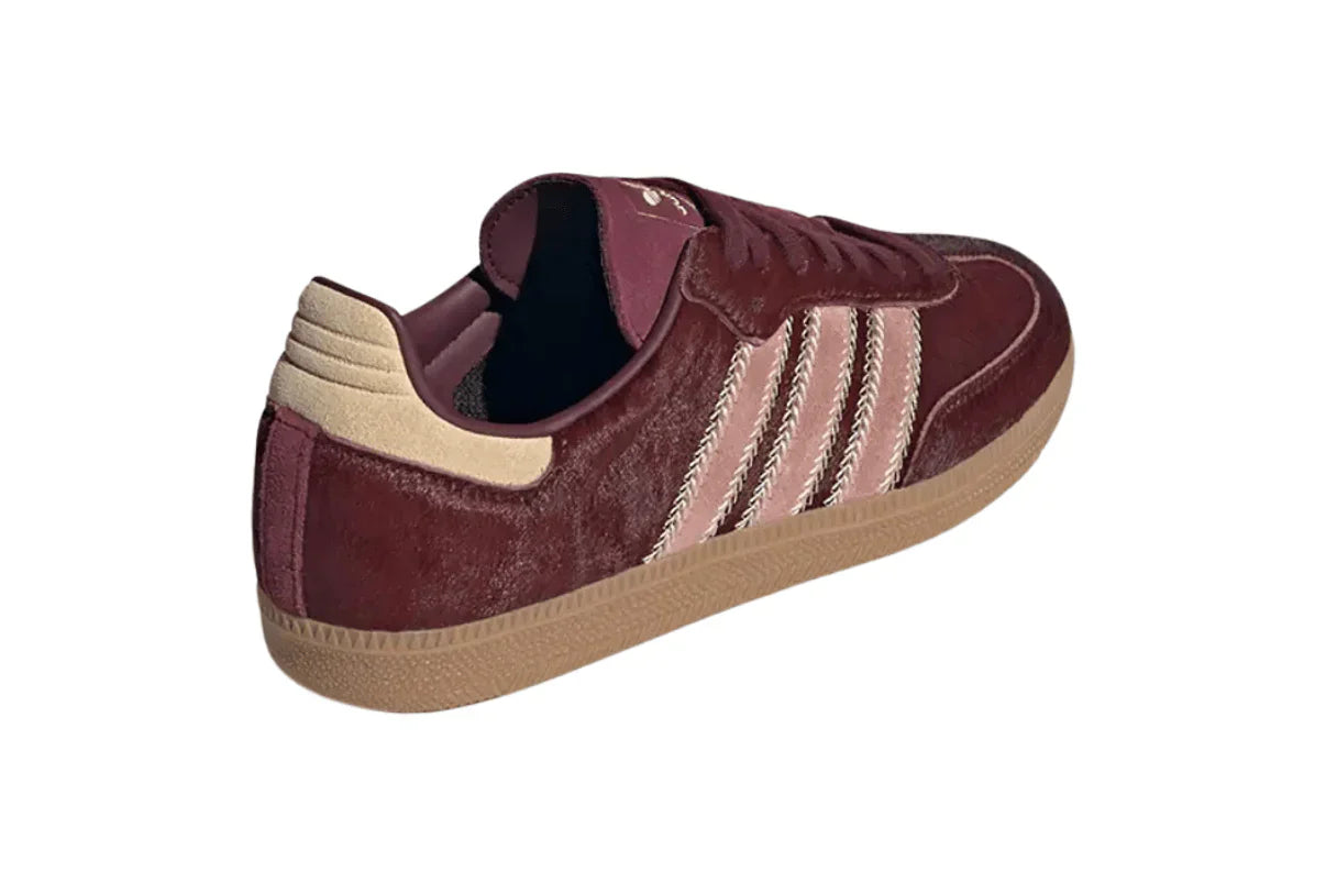 Tênis Adidas Samba Og Marron Sand Strata Pony Bordo detalhe do solado