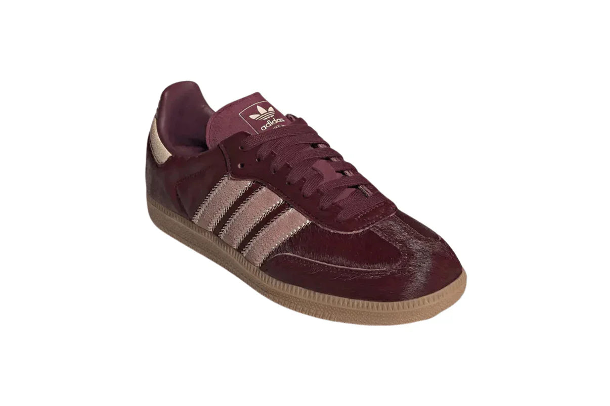 Tênis Adidas Samba Og Marron Sand Strata Pony Bordo vista superior