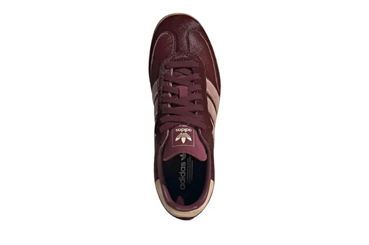 Tênis Adidas Samba Og Marron Sand Strata Pony Bordo detalhe do material