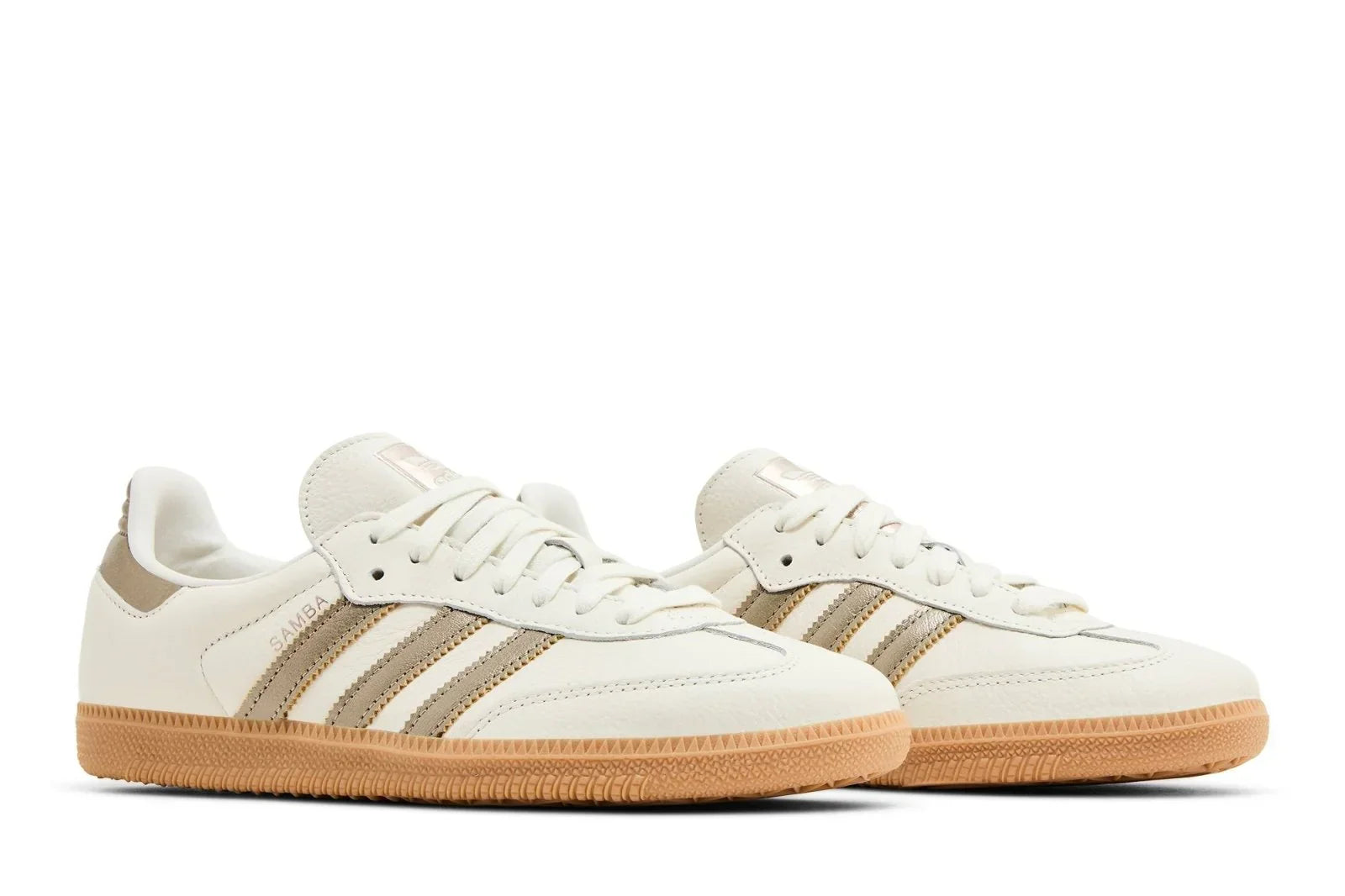 Tênis Adidas Samba Og Off White Cyber Metallic Branco vista superior