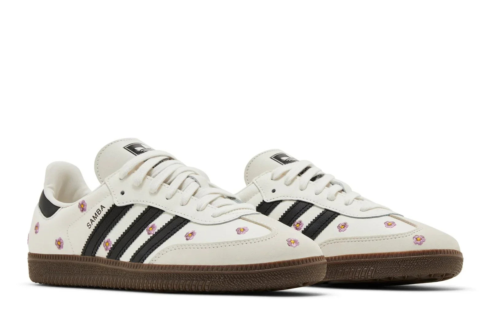 Tênis Adidas Samba Og White Floral Embroidery Branco vista superior