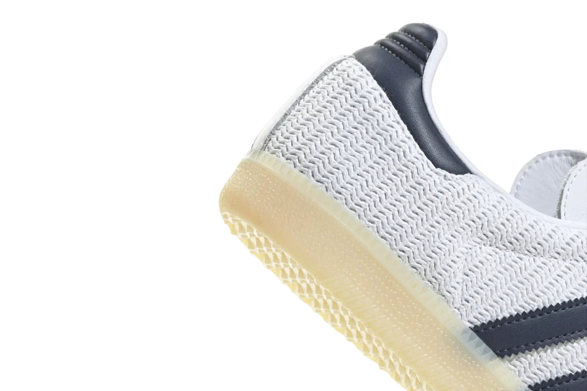 Tênis Adidas Samba OG White Night Indigo Branco detalhe lateral