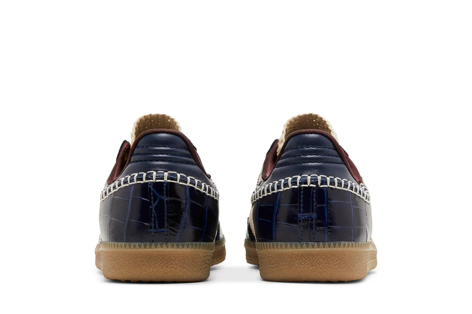 Tênis Adidas Samba x Wales Bonner Collegiate Navy Wonder White Azul Marinho detalhe do solado