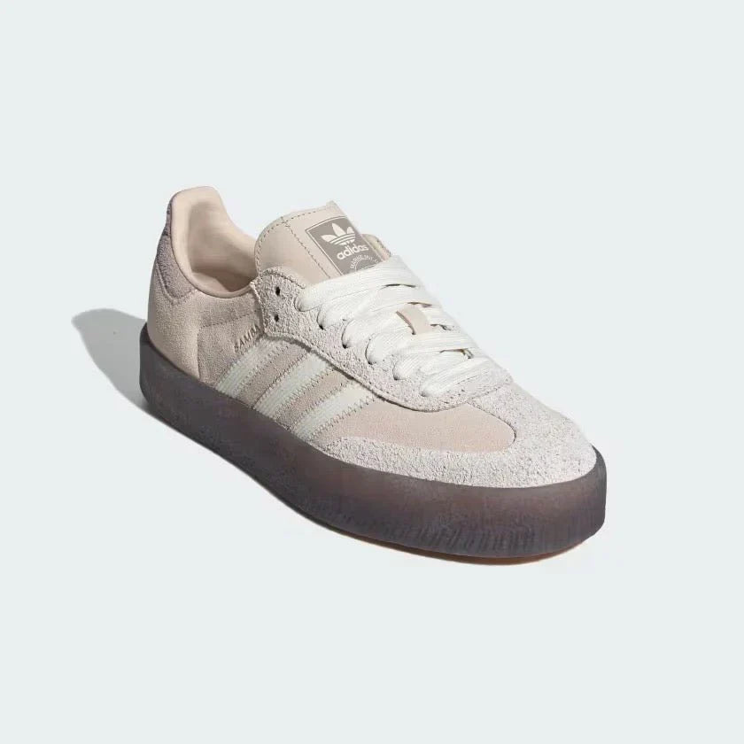 Tênis Adidas Sambae Linen Gum Bege detalhe do solado