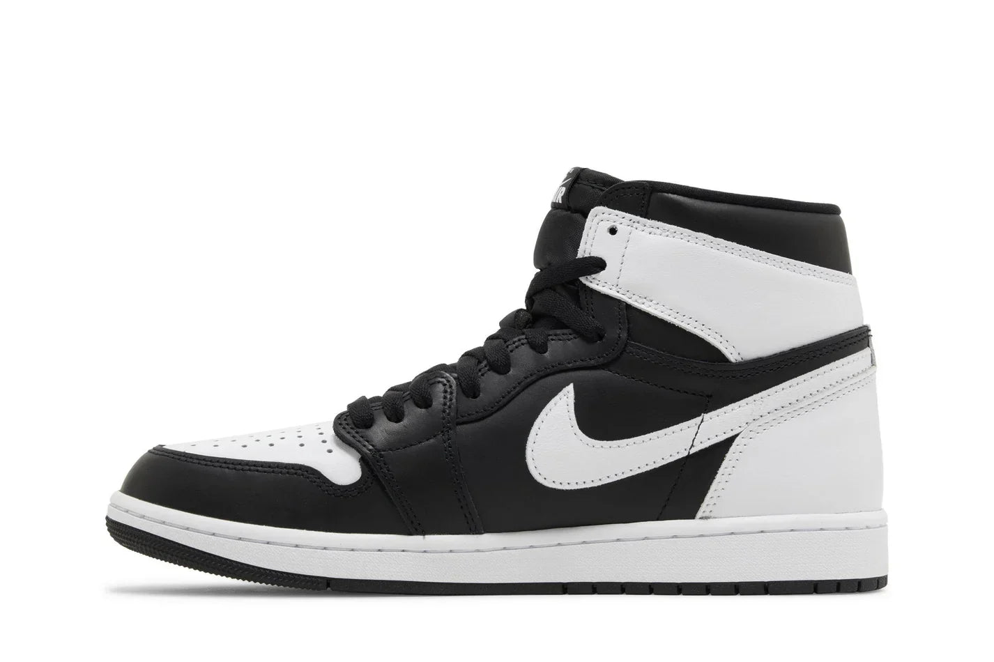Tênis Air Jordan 1 High OG Black White Preto detalhe do solado