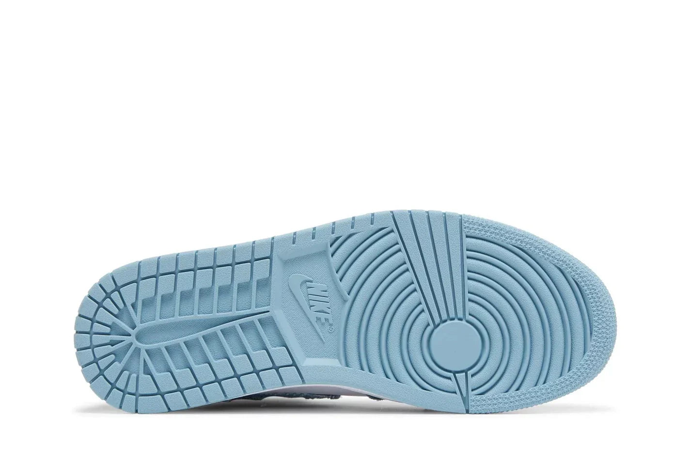 Tênis Air Jordan 1 High OG Denim Azul detalhe do solado