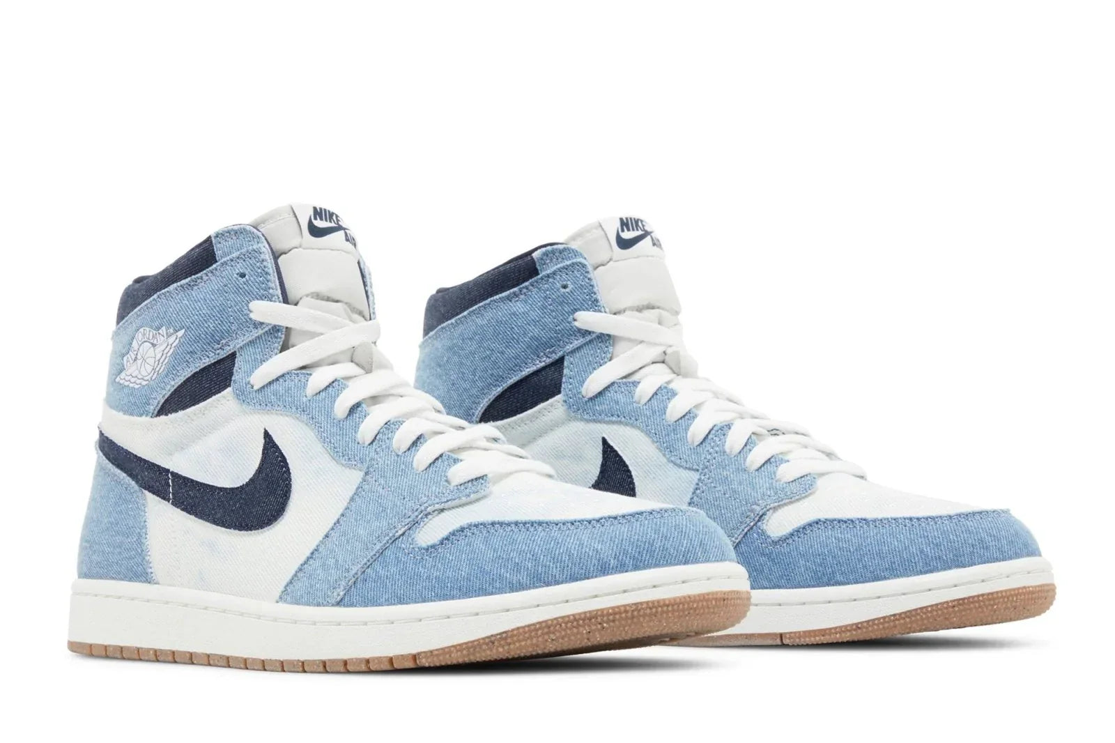 Tênis Air Jordan 1 High Og Denim Azul detalhe do solado