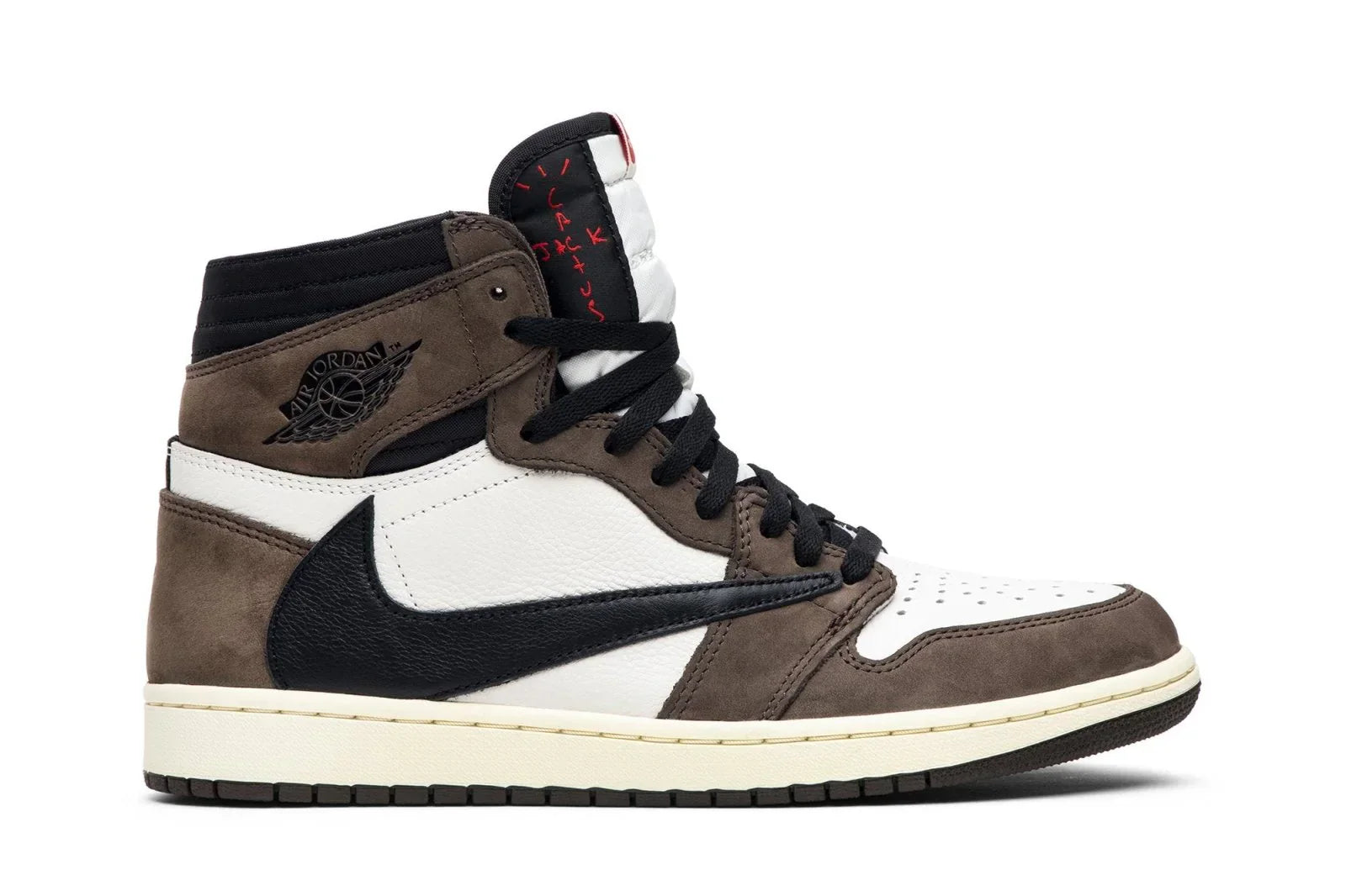 Tênis Air Jordan 1 High Og Sp x Travis Scott Mocha vista superior