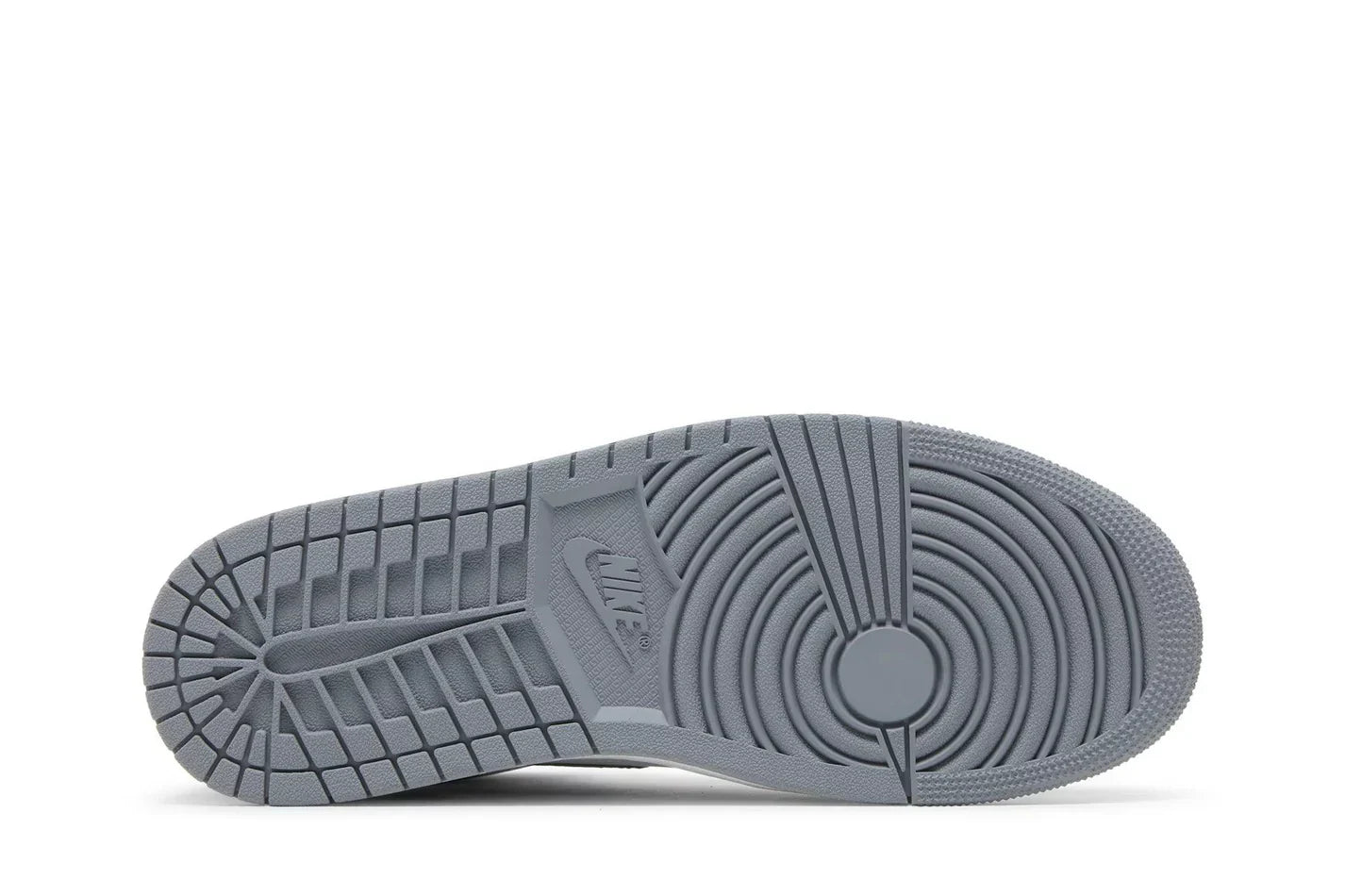 Tênis Air Jordan 1 High OG Stealth Cinza detalhe lateral