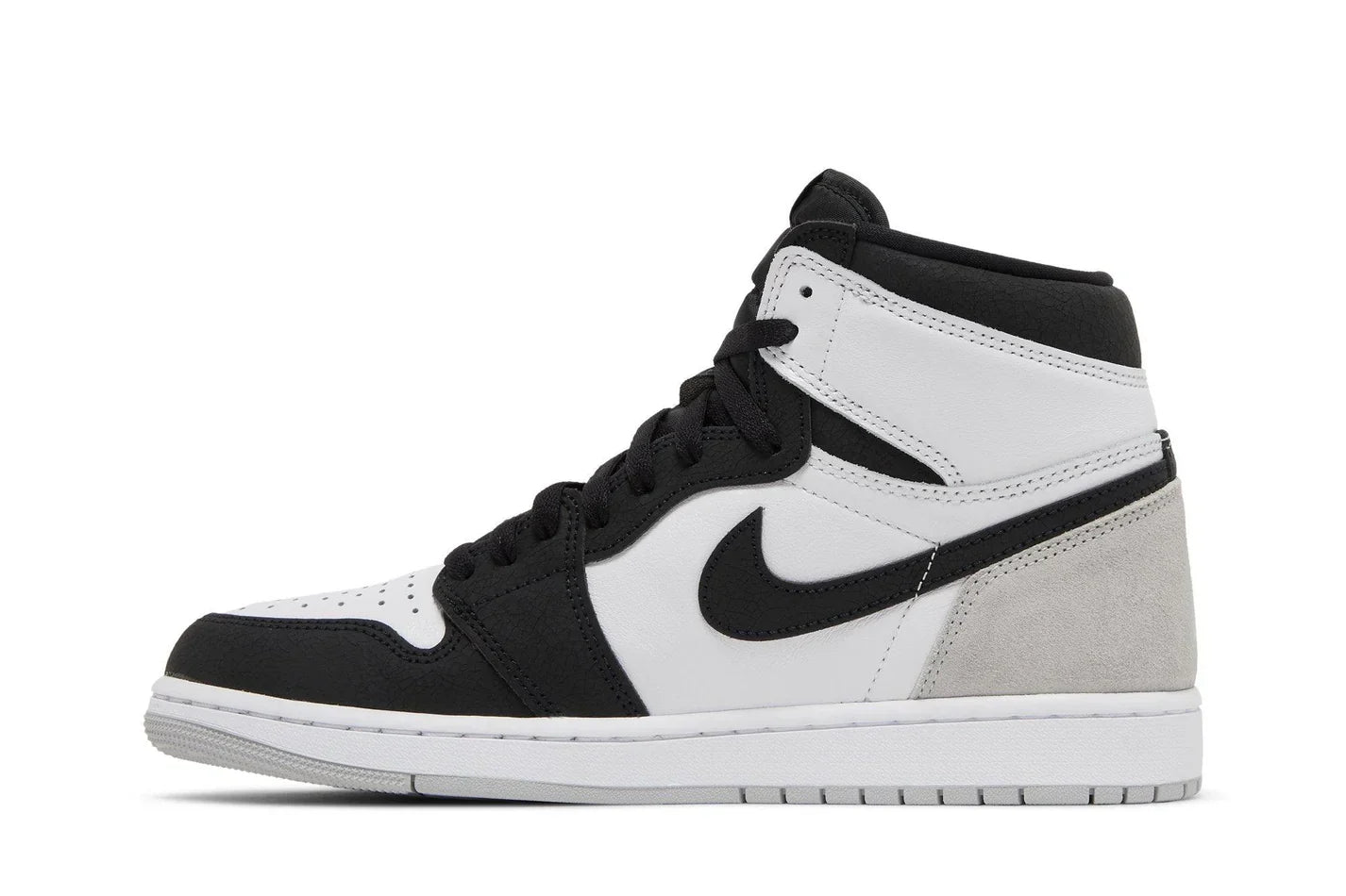 Tênis Air Jordan 1 High Stage Haze Cinza detalhe do material