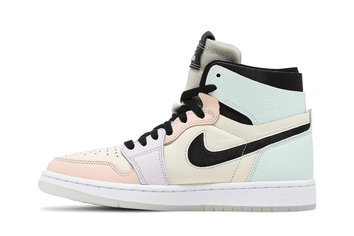 Tênis Air Jordan 1 High Zoom CMFT Easter Colorido detalhe do material