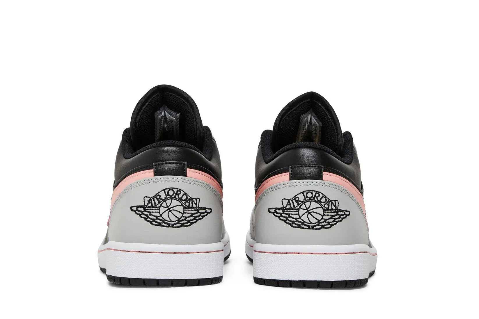Tênis Air Jordan 1 Low Black Grey Pink Cinza vista traseira