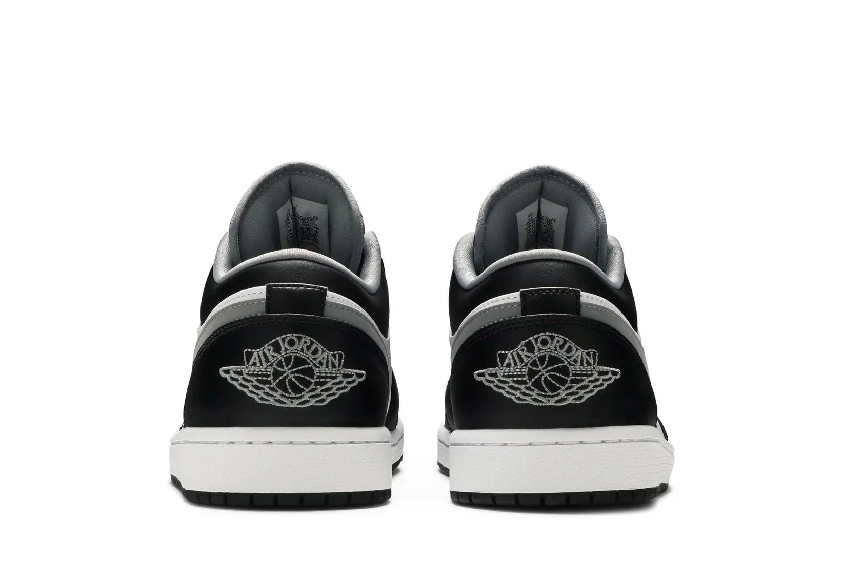 Tênis Air Jordan 1 Low Black Medium Grey Cinza detalhe do material