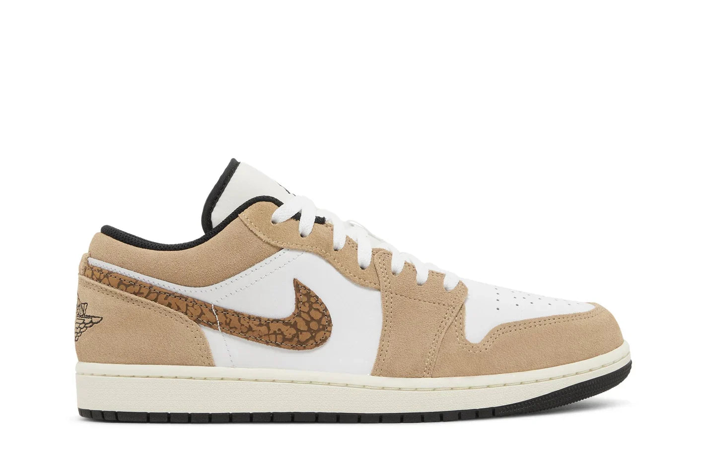 Tênis Air Jordan 1 Low Elephant Brown Marrom vista superior