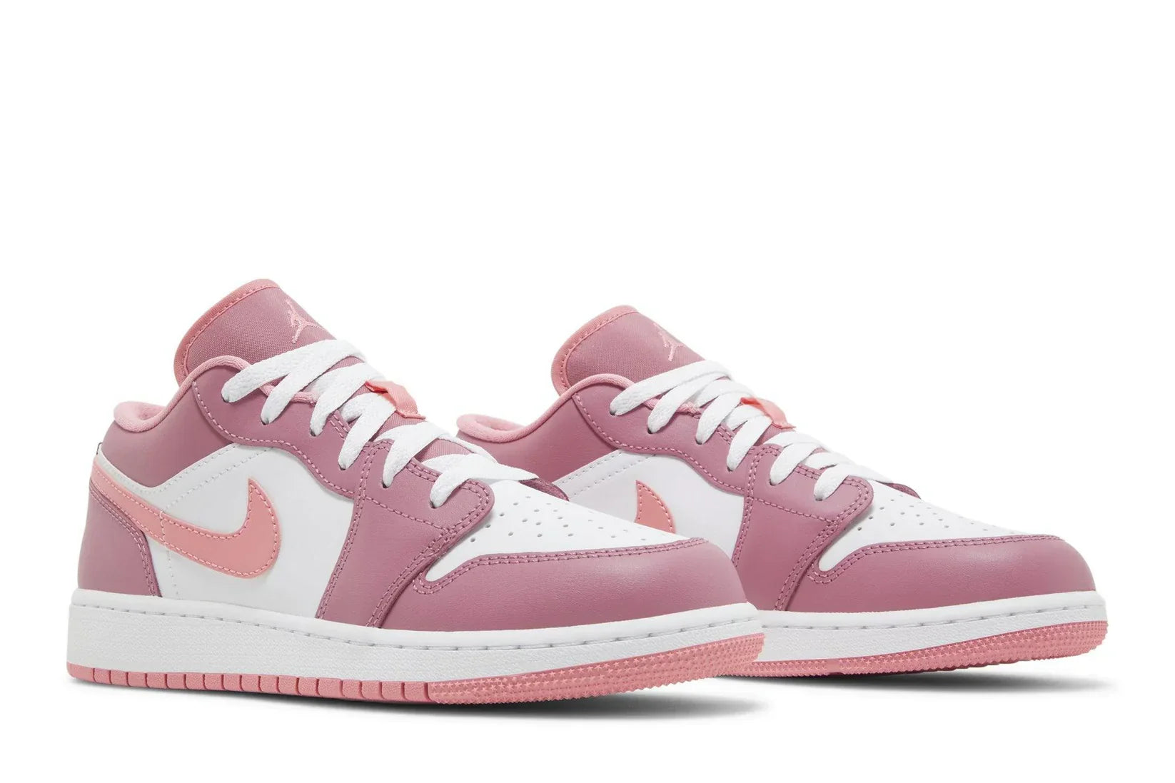 Tênis Air Jordan 1 Low GS Desert Berry Rosa detalhe do solado