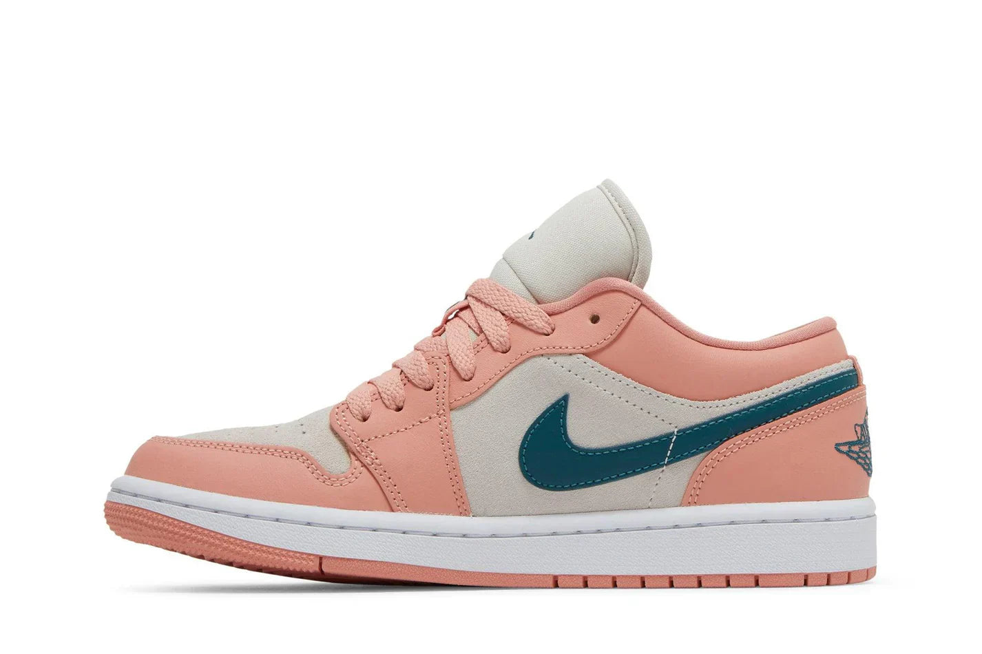 Tênis Air Jordan 1 Low Light Madder Root Rosa detalhe do material