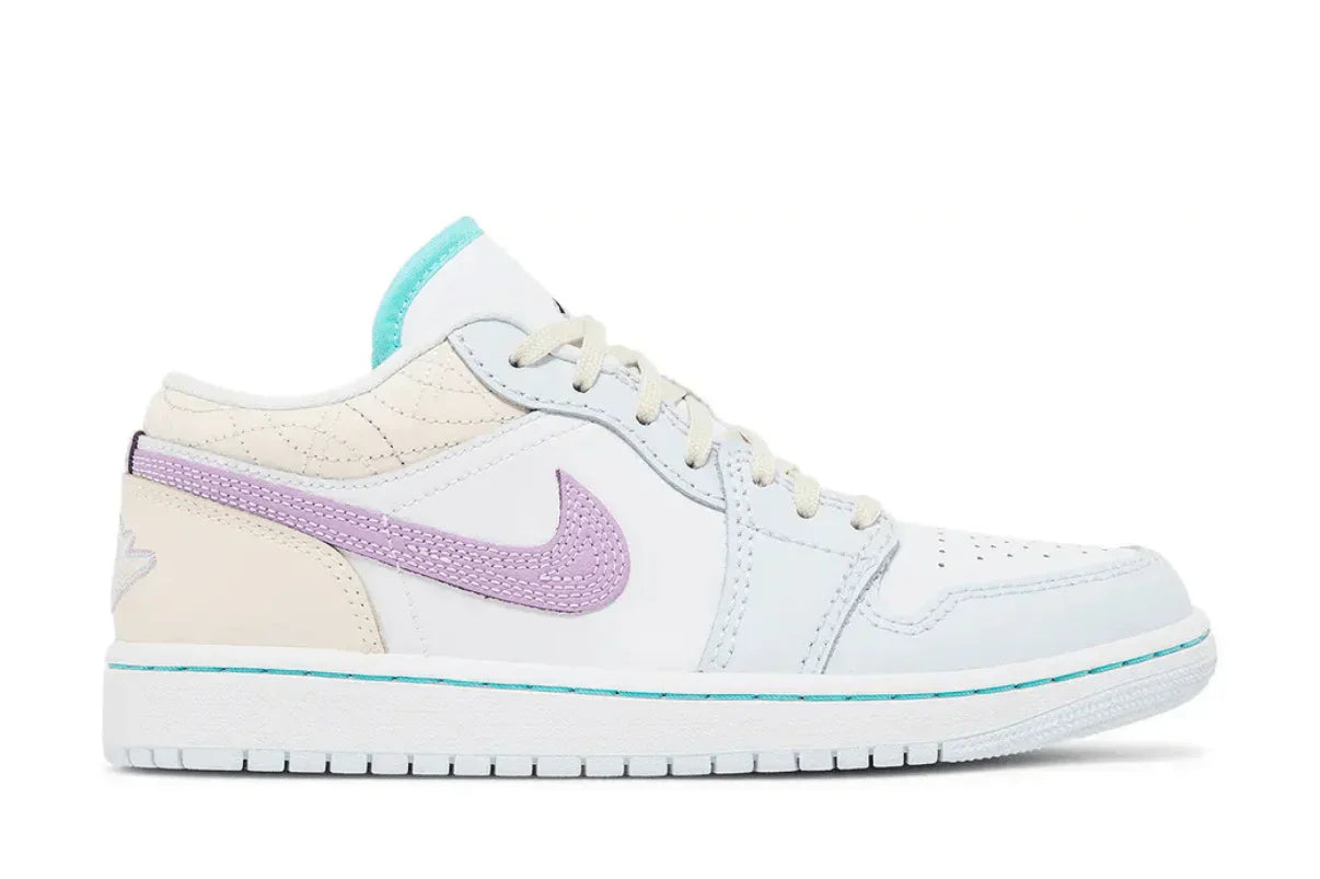 Tênis Air Jordan 1 Low Multicolor Sashiko Colorido vista lateral